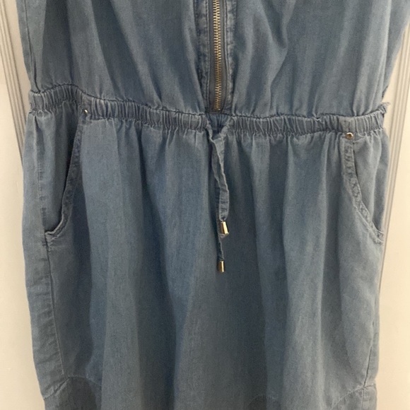“My style” M denim sun dress, with draw waist and zipper too. - Picture 2 of 4